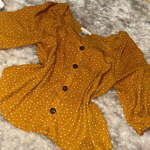 Yellow Polka Dot Blouse